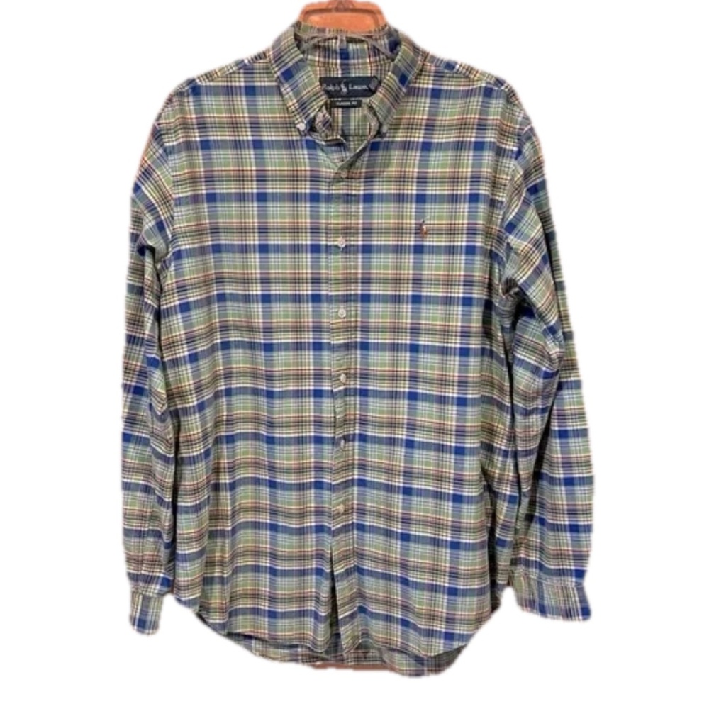 Ralph Lauren Size L Multicolor Plaid Men’s Button Down